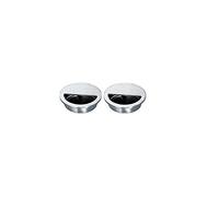 2 Pieces Recessed Door Handles with Fixing Screws Stainless Steel Silver Round Flush Sliding Cabinet Pull Handles Hidden Finger Pulls for Cupboard, Wardrobe, Drawer, Dresser, Closet [50mm Dia]