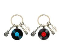 2 Pieces Record Keychains, Music Element Keychains, Simple Classic Keychains, Gift Keychains, Fashionable Keychains