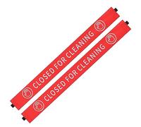2 Pieces Red Closed for Cleaning Sign with Magnetic Ends Magnetic Restroom Signs Closed for Cleaning Banner Cleaning in Progress Sign for Door 42×3.5 Inch (2)