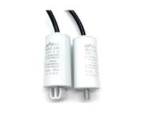 2 Pieces Refrigerator Freezer Capacitor with Wire electronic starter Starting Capacitor CBB65A-2 2.5uF 3UF 4UF 450V BIANMTSW(4UF-Screw fixed)