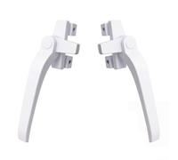2 Pieces Replacement Kit for Window Handles External Push Type Suitable for Right and Left Hand Use on Windows and Sliding Doors with Strong Locking Design (White)