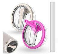 2 Pieces Replacement Lids for 40 oz Glasses, Reusable Replacement Lids for Stanley Cup Accessories, Leak Proof and Dust Proof Replacement Lid for Cup with 2 Straw