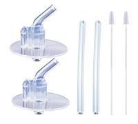 2 Pieces Replacement Water Bottle Straws, 2 Pieces Silicone Tubes, 2 Pieces Straw Brushes, Baby Bottle Replacement Straw Accessories, Straw Extenders