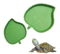 2 Pieces Reptile Food Water Bowl - 2 Sizes Feeding Drinking Dish for Tortoise Corn Snake Crawl Pet Drinking and Eating