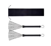 2 Pieces Retractable Drum Wire Brushes Drum Brushes for Folk Beginner Practicing