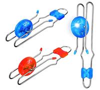 2 Pieces Retro Magic Rail Twirler Light up Glow Magnetic Gyro Wheels with Mesmerizing Spinning Lighting Effect Flashing Vintage Trick Sensory Fidget Toy Gifts Fun Stocking Stuffers for Adult Boy Girl