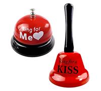 2 Pieces Ring for A Kiss Call Bell Hand Bell Service Bell Bar Counter Top Service Call Bell Ring Reception Bell Service Bell Wedding Events Bell Party Events Bell