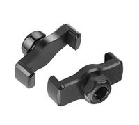 2 Pieces Rotatable 17mm Ball Head Phone Clip Adapter with Lock Nut Compatible for Car Mounts, Live Streaming Lights, Desk Stand, Accessories, Phone Clamp for Car Mount