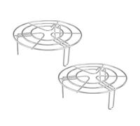 2 Pieces Round Steamer Rack, Stainless Steel Cooking Rack High Temperature Resistance Canning Rack Cooling Rack, Air Fryer Cooking Steamer Rack for Air Fryer Pressure Cooker(6 Inch)