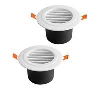 2 Pieces Round Vent Covers for Home Workplace and Store ABS Build with Slanted Construction Adjustable Air Vent
