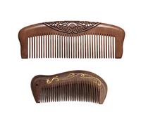 2 Pieces Sandalwood Combs, Gift Wooden Combs, Hair Styling Tools, Massage Combs, Double-Sided Carving Combs