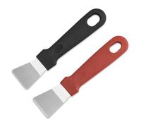 2 Pieces Scraper for Cleaning, Scraper for Ovens, Induction Hob, Stoves, Freezer Stainless Steel Scrapers Corner Seam Cleaning Tools Putty with Plastic Handle for Kitchen 15.3 * 3.4cm/6.02 * 1.34inch
