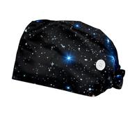 2 Pieces,Scrub caps Women,Men's Scrub Cap,Surgical Cap,for The Surgeon,Nebula Sky Star Multicoloured