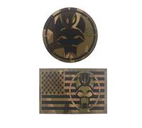 2 Pieces Seal Team/DEVGRU Tactical Military Magic Patch Appliques Stripes Fabric Navy Seals Patches for Clothing National Flag Badges