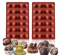 2 Pieces Semi Sphere Silicone Mould Chocolate Cake Pop Mould Praline Mold Ice Cube Molds Ball Silicone Mold,for Chocolate,Cakes,Jelly,Pudding,Sweets