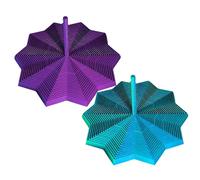 2 Pieces Sensory Fidget Stars 12x12x10 Cm Lake Blue And Violet 3D Printed Expanded Fidgets Stars With Handle Star Fidget Stim Toy For Stress Relief Relaxing Soothing For Women Adult