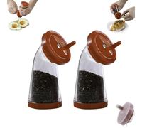 2 Pieces Sesame Mill Grinder, Manual Sesame Seed Grinder, SesameGrinder Bottle, Hand Seasoning Crusher Tool, Seasoning Grinding Bottle Tool, for Salt, Pepper, Flaxseed, Coffee, Tea, Salad