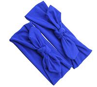 2 Pieces/set Mommy and Me Knot Headwrap Rabbit Ear Headbands Hairband Dark Blue