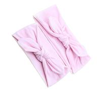 2 Pieces/set Mommy and Me Knot Headwrap Rabbit Ear Headbands Hairband Pink