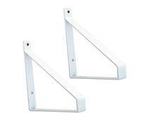 2 Pieces Shelf Bracket Triangle Scaffold Boards Tripod Shelf Fixed Support Wall Hanging Floating Angle Brackets for Wall Mounted Decoration Cabinet Furniture Shelf Support (30cm,White)