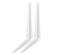 2 Pieces Shelf Brackets Iron Metal Support Wall Hanging 90 Degree Right Angle Triangle Bracket Wall Mounted Shelf partition Floating Brackets for Decoration Cabinet Furniture(White,75x100mm)