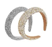 2 Pieces Shiny Headbands, Wide Headbands For Women, Ele Headbands, Party Clothing Accessories, Stylish Headbands.