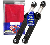 2 Pieces Shock Absorber for Washing Machine 100N Ø11mm Length 165 mm - 250 mm with the Original Code 4901ER2003A for LG - Complete with Microfibre Cloth - MONTERAL
