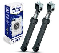 2 Pieces Shock Absorber for Washing Machine 100N Ø13mm Length 298mm-200mm with Original Code 482000023502 C00140670 for Whirlpool for Indesit for Ariston - MADE IN EU - Warranty 10 Years - MONTERAL