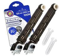 2 Pieces Shock Absorber for Washing Machine 100N Hole Spacing 165 mm - 290 mm Ø 13mm / 9 mm with the Original Code C00309597 for Merloni - MADE IN EU - MONTERAL