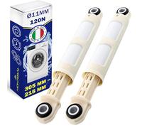 2 Pieces Shock Absorber for Washing Machine 120N Ø11mm Length 305 mm - 215 mm with the Original Code 49043541 41017168 for Candy for Hoover - MADE IN ITALY - Warranty 10 Years - MONTERAL