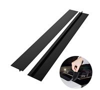 2 Pieces Silicone for Kitchen Countertop, Kitchen Gap Filler Lid, Stove Gap Covers, Seals Filling Long Stove, Oven, Washing Machine and Appliances (Black, 25 inch)