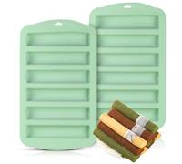 2 Pieces Silicone Granola Bars Mold, Caramel Energy Chocolate Bar Maker for Sausage, Pudding, Truffles, Ganache