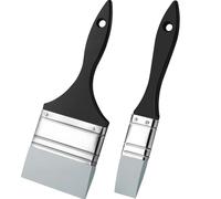 2 Pieces Silicone Painting Brush Color Shapers for Painting Color Shaper Tool Pointed Edged Solid Flat Flexible and Water Based Painting Tool for Move Remove Acrylic Paints (1 Inch, 3 Inch)