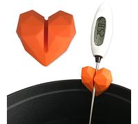 2 Pieces Silicone Scratch-proof Pot Clips, Candy Thermometer Pot Clip for Candy Making, Handless Holder to Measure the Temperature of Candy Oil Milk Chocolate Candles Fryer and Cooking Melting Pot
