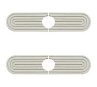 2 Pieces Silicone Sink Splash Guard Drainer Mat, Tidy Splash Faucet Guard & Draining Mat, Silicone Sink Protector Around Tap, Draining Board Mats, Drying Mat for Kitchen Counter,