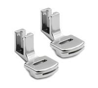 2 Pieces Silver Sewing Machine Foot, Universal Sewing Machine Accessories, Gathering Foot, Stainless Steel Sewing Machine Foot, Sewing Hemming Foot, Suitable for Thin to Medium Thickness Fabrics