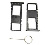 2 Pieces Single Black SIM Tray Replacement for Samsung Galaxy A02s SM-A025F with SIM Eject Tool