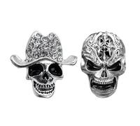 2 Pieces Skull Car Vent Clips, Car Interior Decoration, Fashionable Personalized Vent Clips, Car Accessories