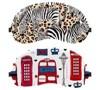 2 Pieces Sleep Eye Mask for Side Sleeper, Sleeping Mask, Light Blocking Eye Mask, London Love UK Bus Soft Eye Shade Cover for Travel, Nap, Plane