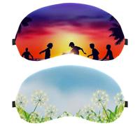 2 Pieces Sleep Eye Mask for Side Sleeper, Sleeping Mask, The Growing Weeds Dandelion Under The Blue Sky Light Blocking Eye Mask, Soft Eye Shade Cover for Travel, Nap, Plane