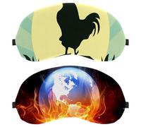 2 Pieces Sleep Eye Mask for Side Sleeper, The Burning Earth Fire Sleeping Mask, Light Blocking Eye Mask, Soft Eye Shade Cover for Travel, Nap, Plane