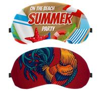 2 Pieces Sleep Mask Cover, Eye Mask for Men Women, Red Big Rooster Cock Chicken Breathable Sleeping Eye Masks, Zero Eye Pressure for Sleeping
