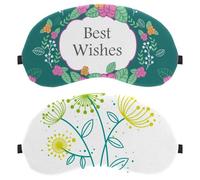 2 Pieces Sleep Mask Cover, Hand Drawn Dandelion Eye Mask for Men Women, Breathable Sleeping Eye Masks, Zero Eye Pressure for Sleeping