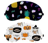 2 Pieces Sleep Mask Cover, Happy Halloween Eye Mask for Men Women, Breathable Sleeping Eye Masks, Zero Eye Pressure for Sleeping