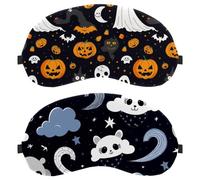 2 Pieces Sleep Mask Cute Panda Star Clound Moon Pattern, Eye Mask for Men Women, No Pressure Night Eye Cover, Breathable Sleeping Eye Mask, Light Blocking