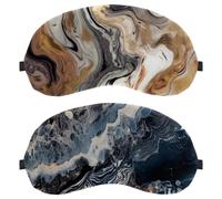 2 Pieces Sleep Mask, Eye Mask for Men Women, Abstract Art Marble Texture No Pressure Night Eye Cover, Breathable Sleeping Eye Mask, Light Blocking