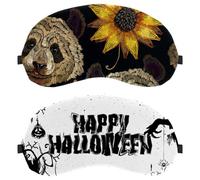 2 Pieces Sleep Mask, Eye Mask for Men Women, Halloween Tombstone Scary No Pressure Night Eye Cover, Breathable Sleeping Eye Mask, Light Blocking