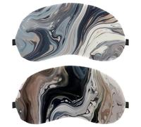 2 Pieces Sleep Mask for Side Sleeper Men Women, Light Blocking Eye Mask Cover Eyeshade with Adjustable Strap, Art Marble Texture Abstract Night Blindfold