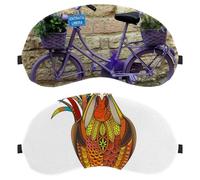 2 Pieces Sleep Mask, Light Blocking Sleeping Eye Mask for Women Men, Night Blindfold, Rooster Pattern Breathable Eye Mask Cover