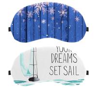 2 Pieces Sleep Mask Sea Dream Voyage, Eye Mask for Men Women, No Pressure Night Eye Cover, Breathable Sleeping Eye Mask, Light Blocking